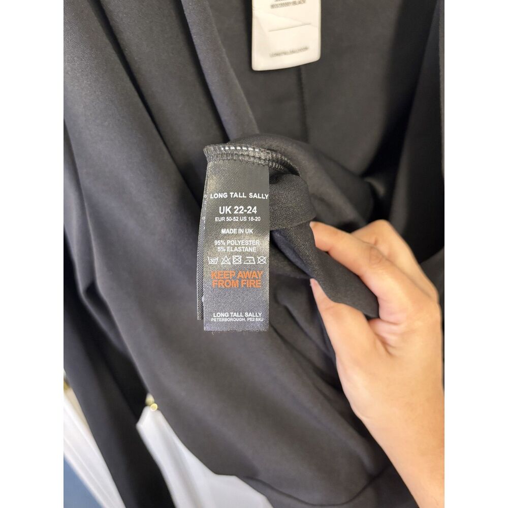 Long Tall Sally Black Wrap Wide Leg Jumpsuit Size US 18-20 - NWT - Picture 6 of 6